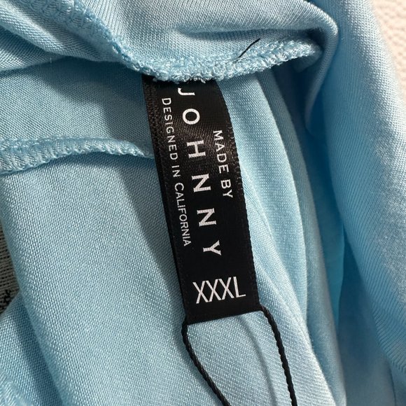 Made by Johnny Women's V-Neck 3/4 Sleeve Dolman Top with Side Shirring XXXL Blue - Picture 8 of 9